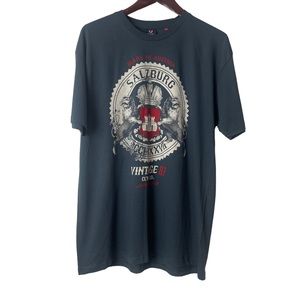 Salzburg Austria FOX ORIGINALS Men’s Blue T-Shirt Size XL Casual Travel Light